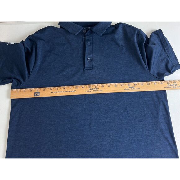 Under Armour The Playoff Polo Golf Shirt Navy Blue Short Sleeve Logo Men's XL - Picture 7 of 10